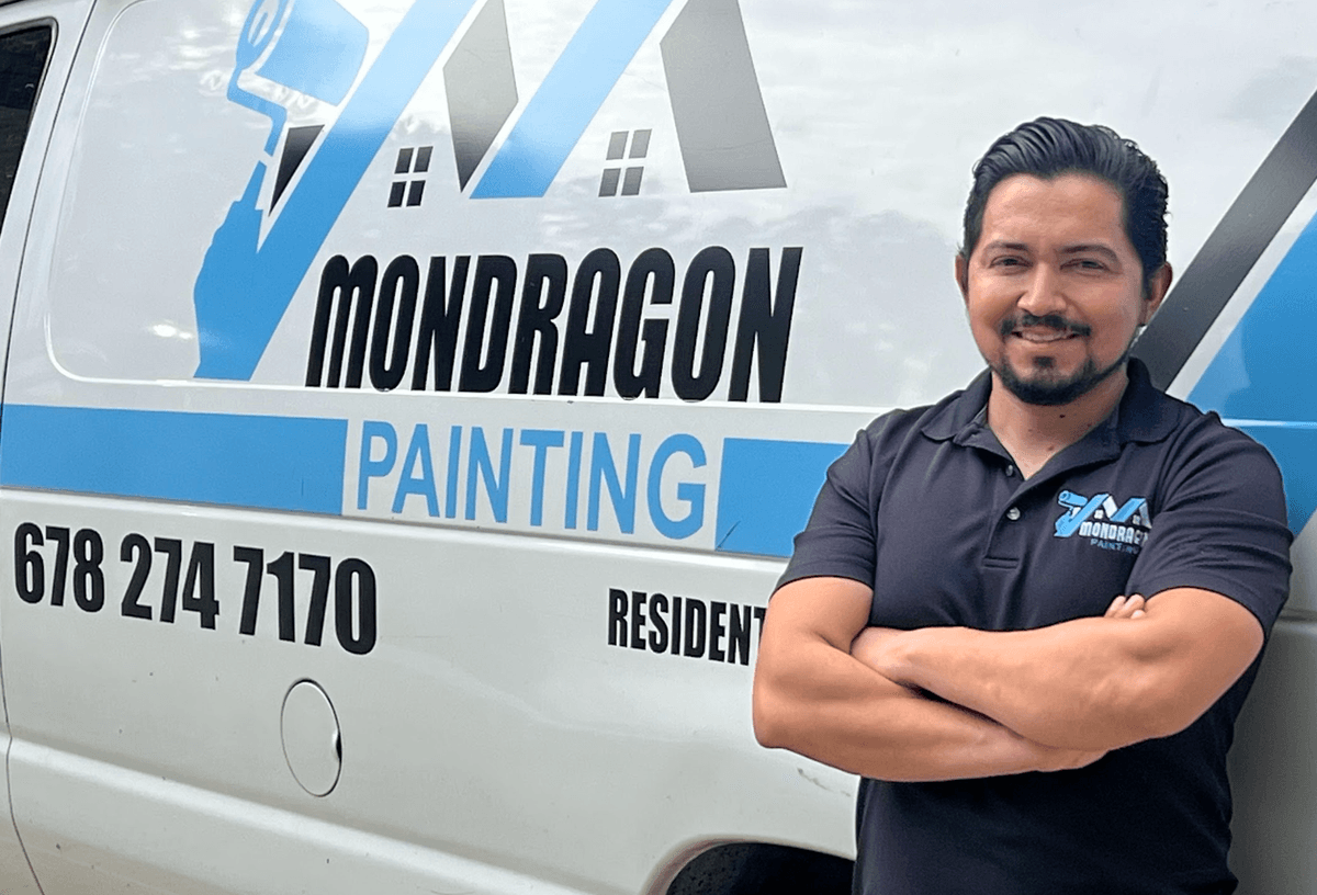 Professional Mondragon Painting team at work - experienced painters in Dallas, GA