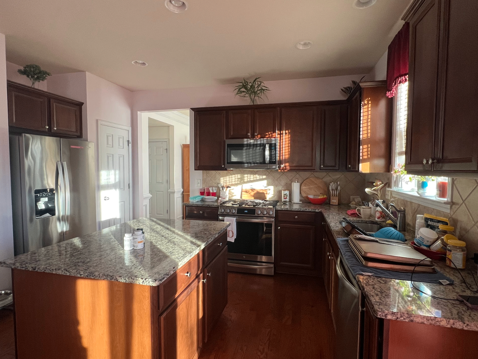 Cabinet Refinishing Before